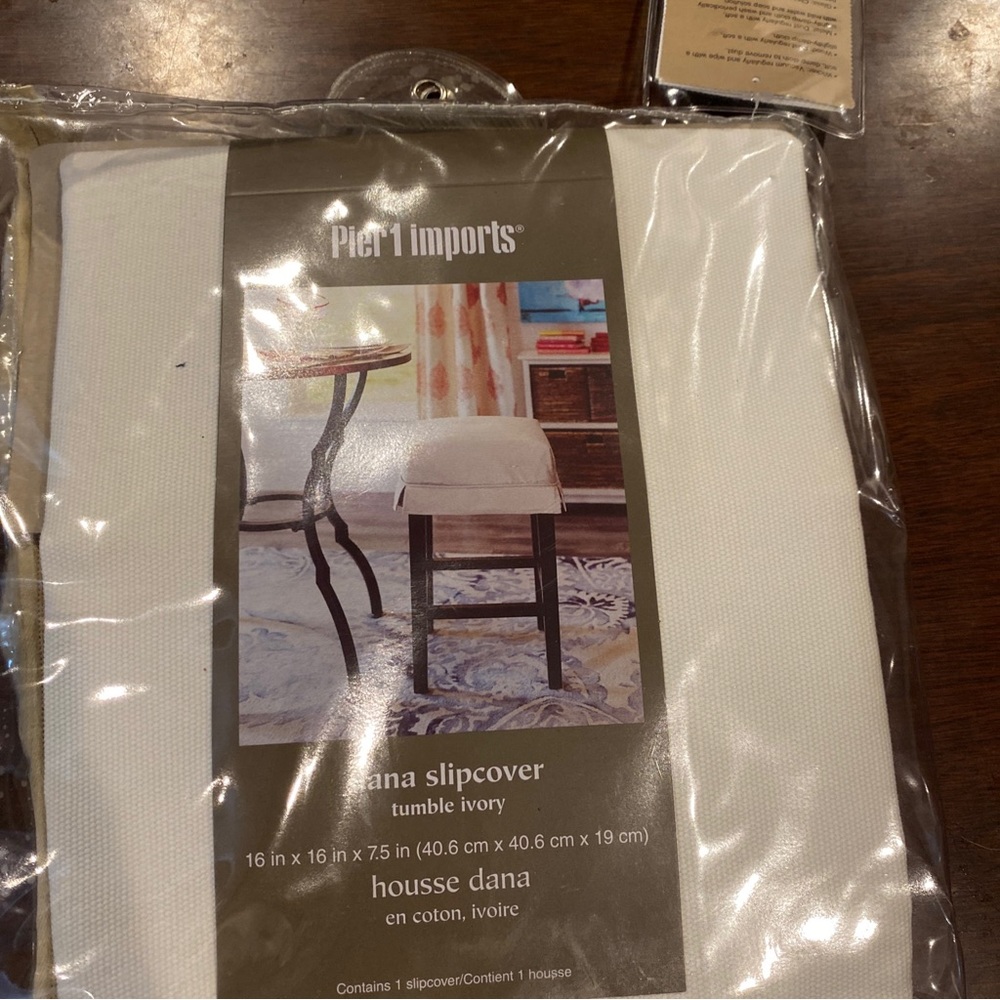 Pier 1 stool slipcover one per package NWT